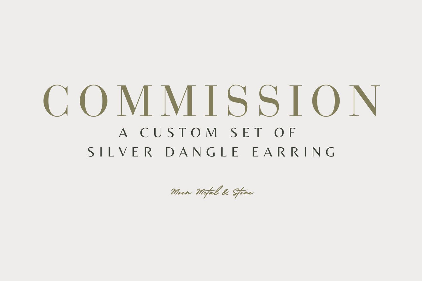 Custom Set of Silver Dangle Earrings