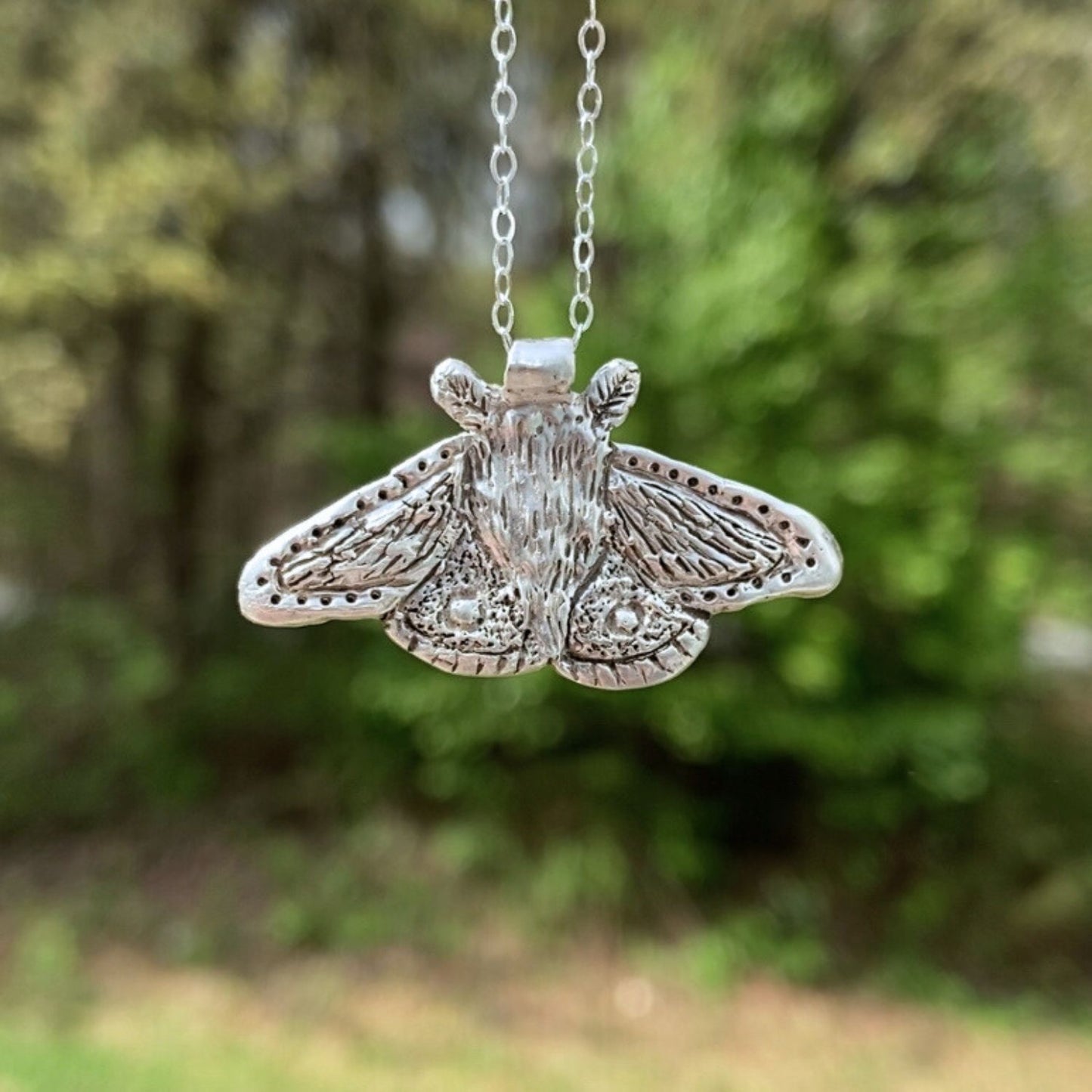 Metal Moth Necklace