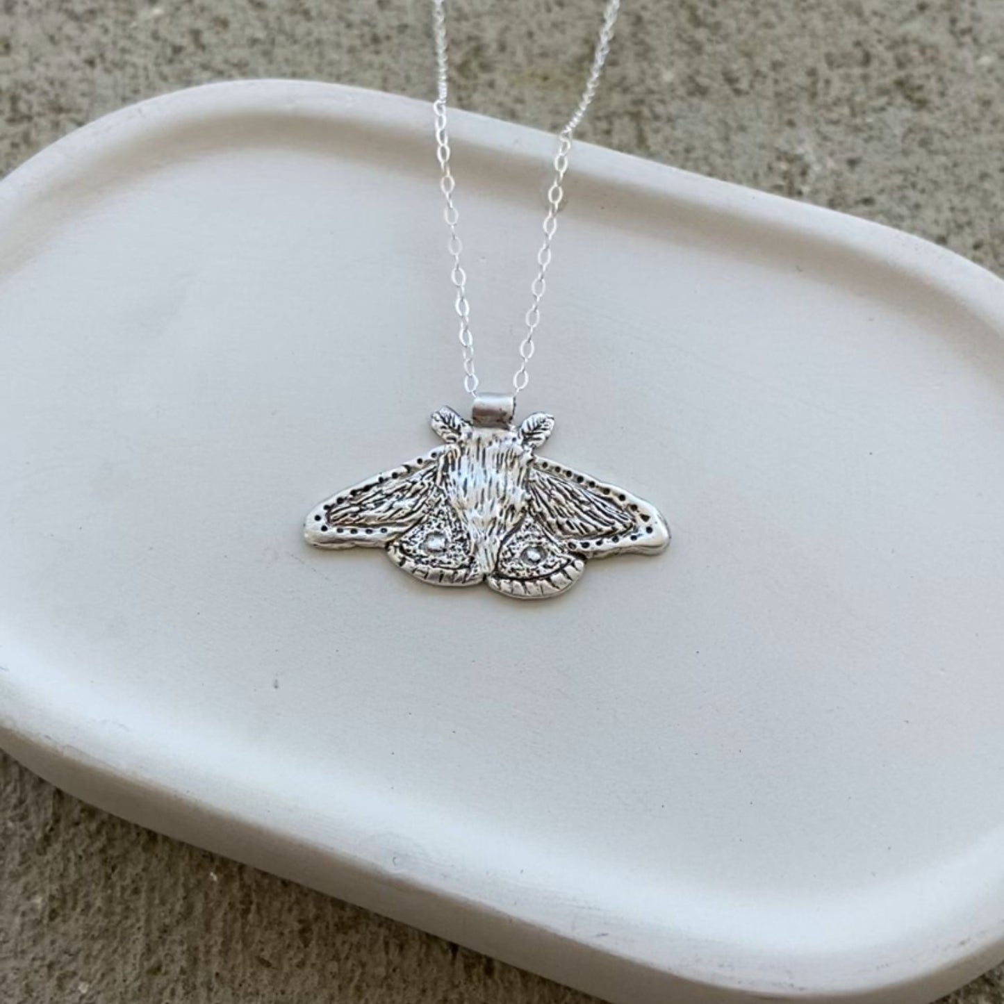 Metal Moth Necklace