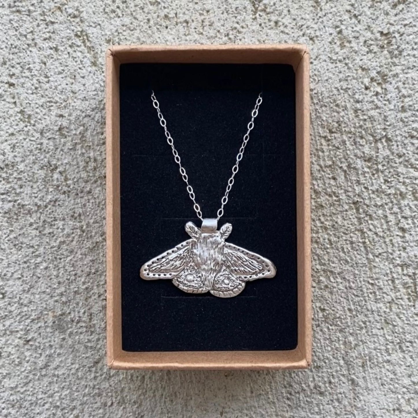 Metal Moth Necklace