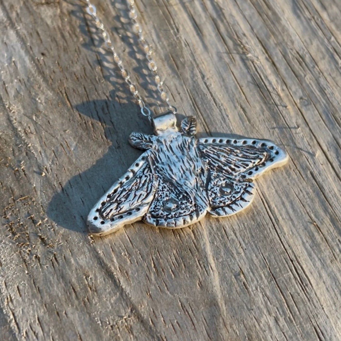 Metal Moth Necklace