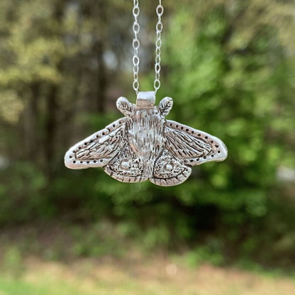 Metal Moth Necklace