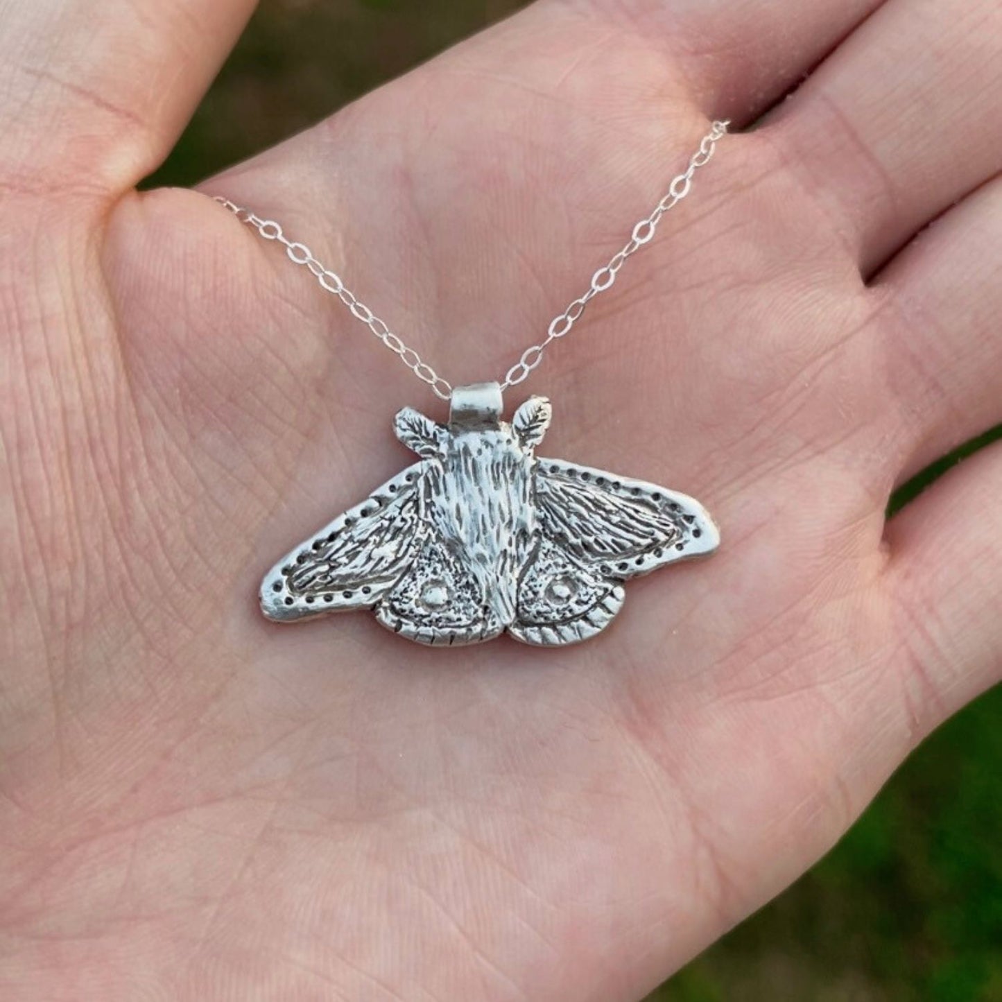 Metal Moth Necklace