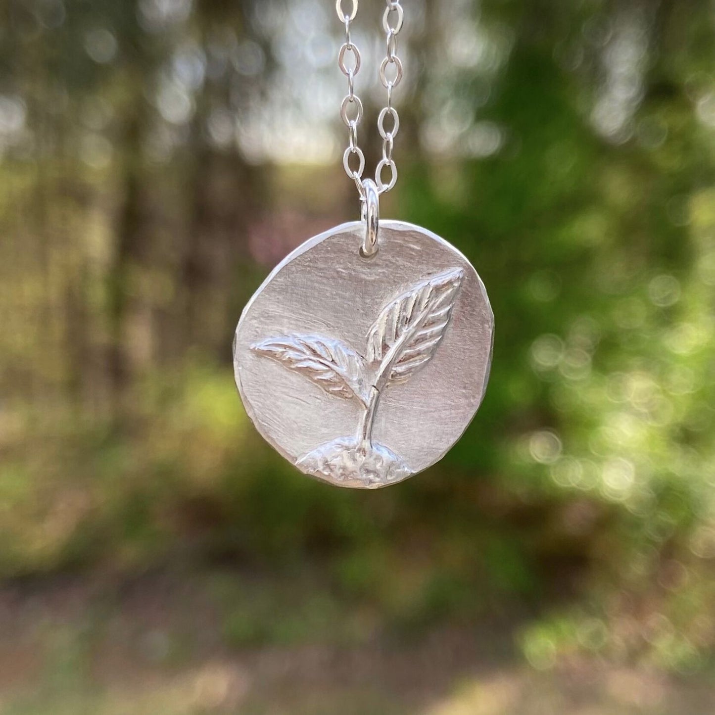 Silver Seedling Necklace