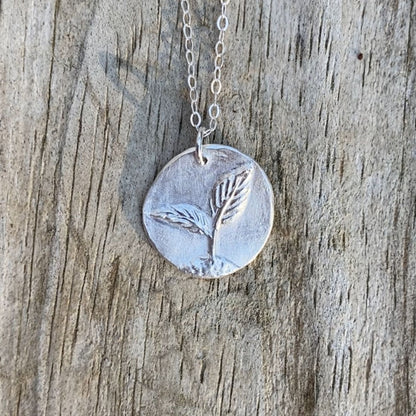Silver Seedling Necklace