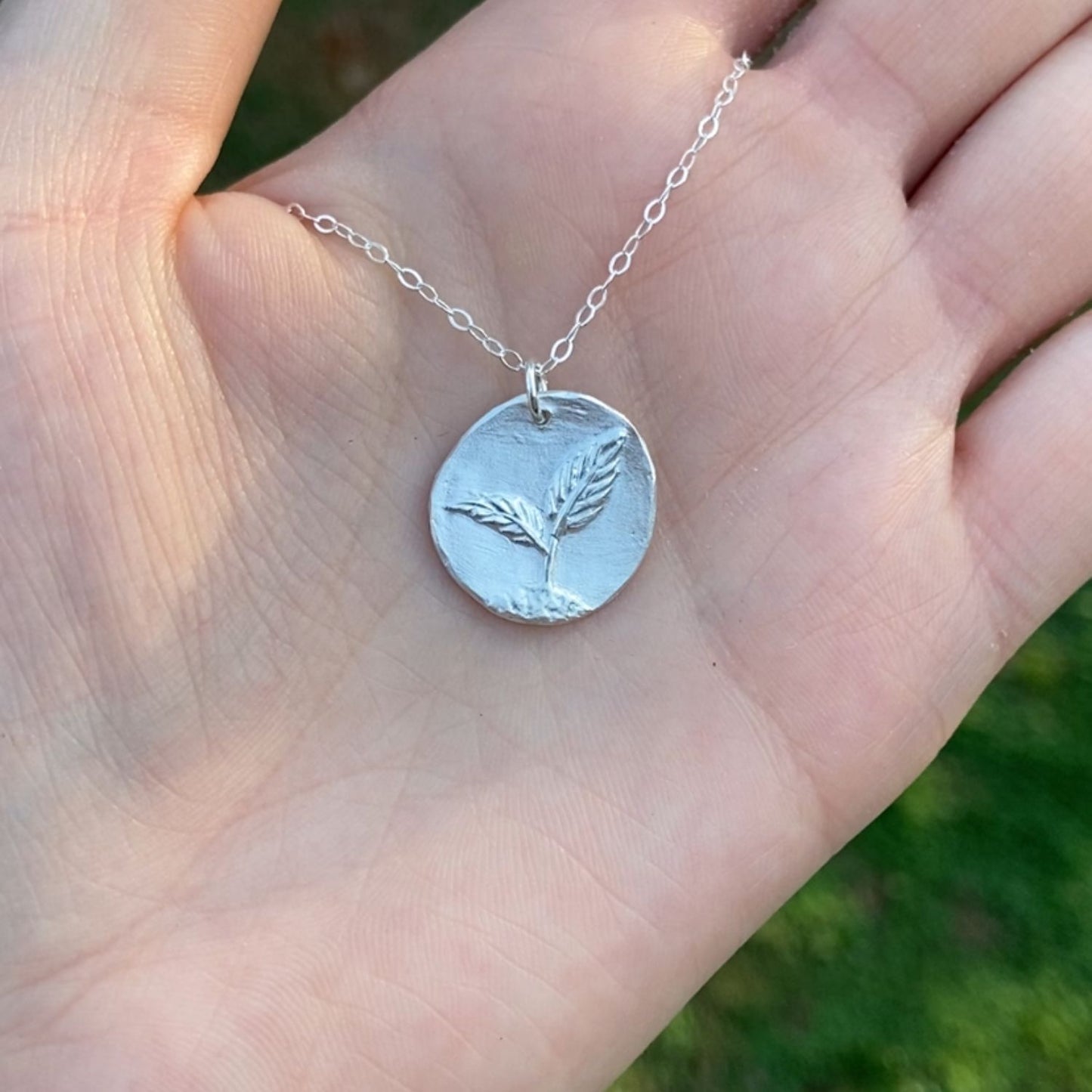 Silver Seedling Necklace